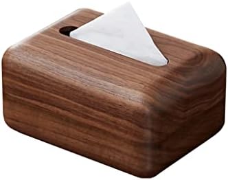 LSDJGDDE Кутия за Салфетки От Масивна Дървесина Светла Кутия За Салфетки В Хола Просто Кутия от Черен Орех Дървена Кутия За Съхранение