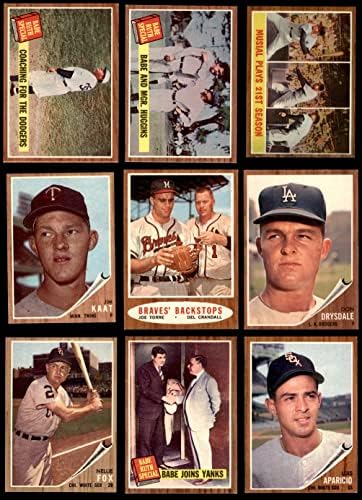1962 Пълен комплект Topps Baseball Low Number (Бейзболен набиране) NM