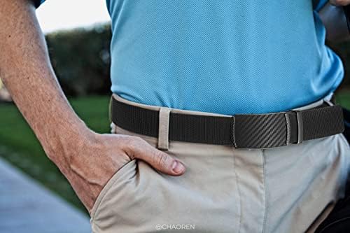 Мъжки колан с храповиком CHAOREN - Еластичен колан с дължина 1-3/8 инча за ежедневни панталони и панталони за голф - Еластичен Комфорт