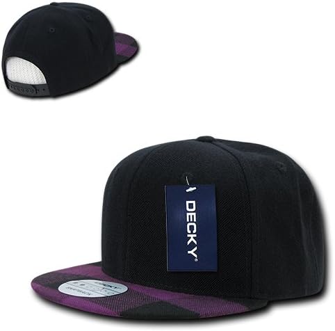 DECKY 1045-бейзболна шапка в клетката BLKPUR, Черно / Лилаво, Черно и лилаво