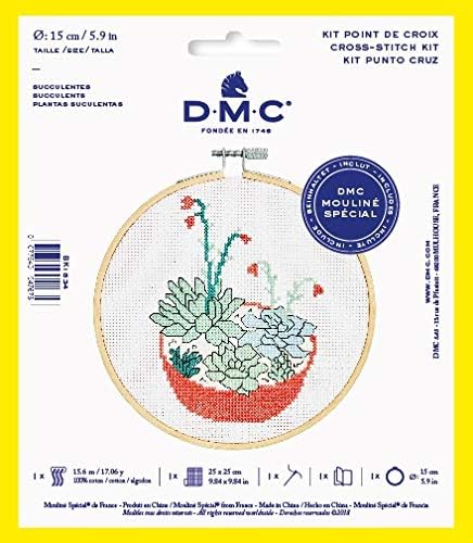 DMC Комплект за бродиране Счетным кръст - Допълнителна стойност - Сукуленти