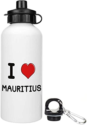 Бутилка за вода / напитки Azeeda 600 мл I Love Mauritius за Еднократна употреба (WT00054246)