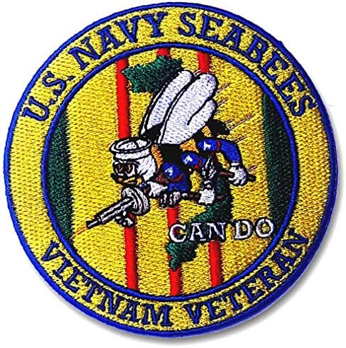 Verani Размер M на ВМС на САЩ Seabees Ветеран от Виетнам Може да направи нашивку желязо или влюбен, лого дизайн, икона, бродерия,