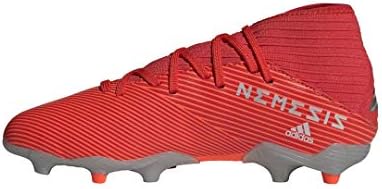 adidas Унисекс-Детски футболни обувки Nemeziz 19.3 с твърдо покритие, Активен Червен / Сребрист Металик / Слънчев Червено,