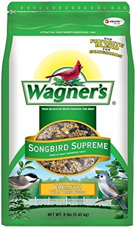 Храна Wagner's 62042 Songbird Supreme Blend за дивите птици, 8-фунтовый пакет и 82072 Деликатесный храна за дивите птици