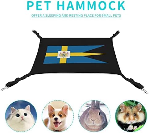 Кралския Шведски Флаг, Хамак за Домашни Любимци, Удобна Регулируема Подвесная Легло за по-Малките Животни, Кучета, Котки, Хамстери