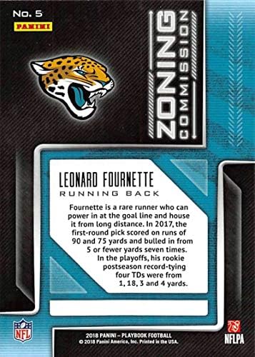 Комисията за зониране на сборник игри Панини 2018 5 Леонард Фурнетт Джаксънвил Ягуарз Търговска картичка футбол NFL