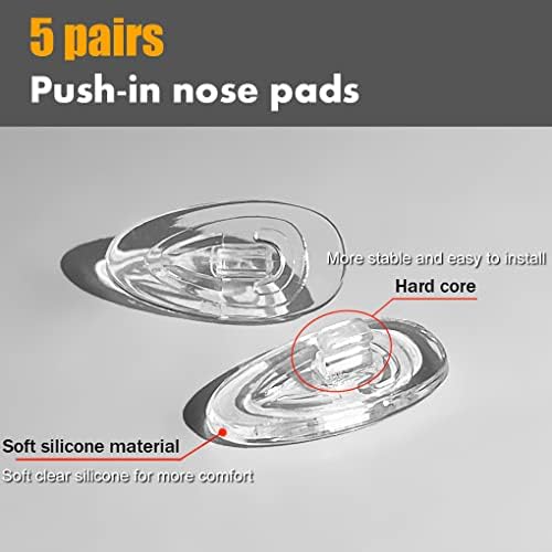Тампон за носа PTSLKHN, вставляемая в носа за точки, 5 Чифта Накладки за носа, за да се точки с размер 16,5x8,5 мм, Комплект за