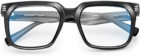 VISOONE Правоъгълник TR90 Синя Светлина Блокер Очила Компютърни Очила с Чист Външен вид на Жените и Мъжете Cougar