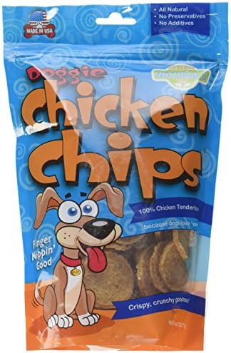 Чипс Chicken Doggie Напълно естествени пилешки чипс - лакомства за кучета (Средни - 8 грама. Чанта)