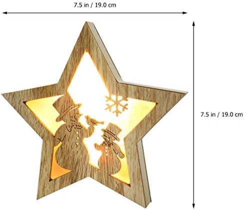 TOYANDONA Декор на Масата за Хранене Дървена Декорация За Коледната Елха Led Висящи Звездни Светлини Дървена Звезда във Формата На Върховете