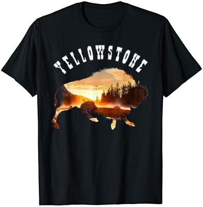 Тениска с дизайн на Бъфало от Йеллоустонского национален парк