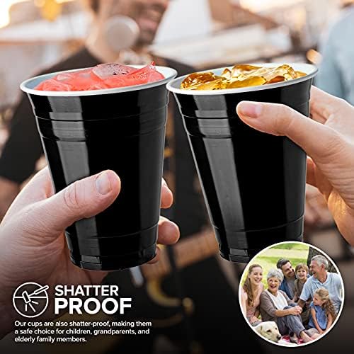 Запасете се у дома пластмасови чаши за партита на 16 унции (50 опаковки) - пластмасови чаши за Еднократна употреба - Подходящи