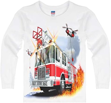 Тениски, които Отиват Малко на момчетата, Тениска с дълъг ръкав на Пожарната и хеликоптери