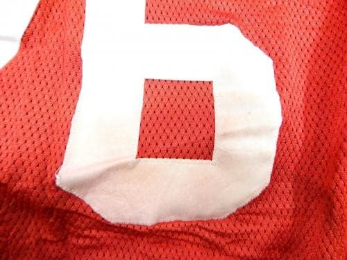 2011 Сан Франциско 49ерс Антъни Дейвис 76, Използван в играта Червена Риза 48 DP37162 - Използваните в играта тениски NFL без подпис