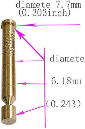 месингови накрайници за стрели yeseje Вътрешен диаметър подложка .245 Тегло древка стрели (12 броя в опаковка) (размер 150)
