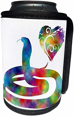 3dRose Love Reptile - Красящая Змия и Закрученное Сърце - Опаковки за бутилки-охладител (cc_351889_1)