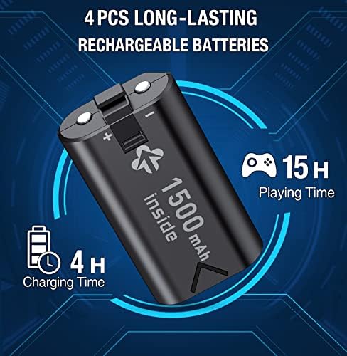 Акумулаторна батерия за контролера на Xbox One серията Xbox X|S, Зарядно Устройство за Xbox One Акумулаторна батерия Аксесоари с