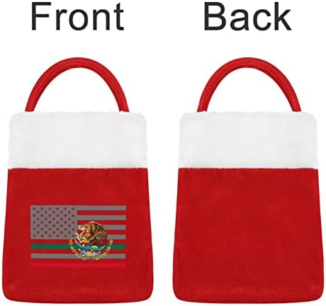 Американското Знаме на Мексико Поставя В Торби Луксозен Коледен Чанта за Празнична Украса
