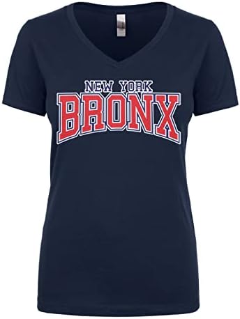 Женска тениска ню йорк New York City, NY Bronx Juniors с V-Образно деколте