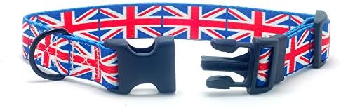 Нашийник и каишка за кучета с Флага на Обединеното Кралство | Отличен за британските празници, Специални събития, Фестивали, Дни на Независимостта