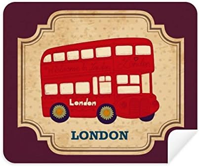 Великобритания Лондон Двуетажен Автобус Печат на Плат За Почистване на Екрана за Пречистване на 2 елемента Замшевой Тъкан
