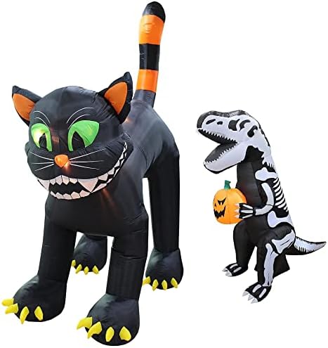 Комплект от две декорации за парти в чест на Хелоуин, включва гигантски анимационен в черна котка с височина 11 метра и