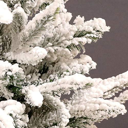 Коледно Дърво YUMUO Със Сняг Флокированием, Изкуствена Коледна Бор Премиум-клас на Панти за Домашно парти, Офис, Украса за празниците на