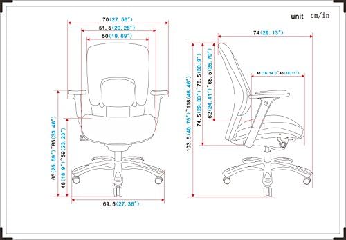 Офис стол GM Seating Ergolux от естествена кожа за мениджъри - Лумбална подкрепа Стол в модерен стил за вашия домашен офис -