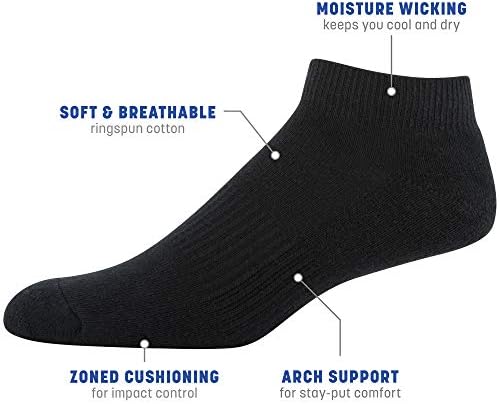 Мъжки Активни Памучни чорапи с ниско деколте, Gildan, 10 Чифта