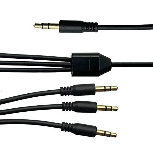 3,5 мм стерео мъжки /мъжки на 3 щепсела Y-образен аудио кабел-сплитер (Включете три комплект високоговорители за смартфон / планшету