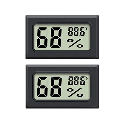 JEDEW 2-Pack Влагомер, Термометър за стая/улица, Мини Цифров Измерител на температура и влажност, за да Овлажнители, Хьюмидоров