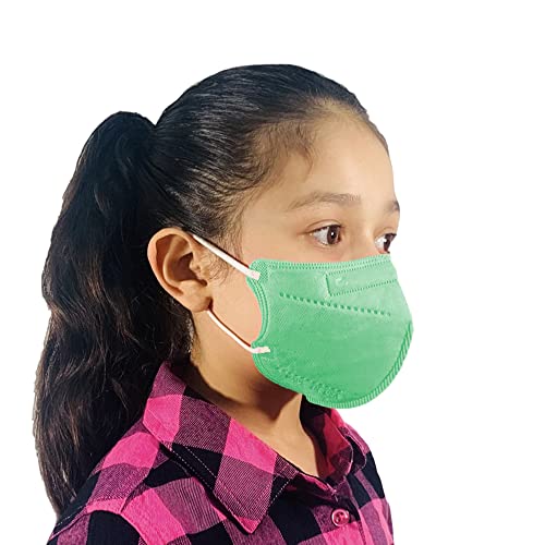 За еднократна употреба 5-Слойная Дишаща маска за лице за деца | Удобна Еластична Ушна контур | Произведено в САЩ | За външна и вътрешна