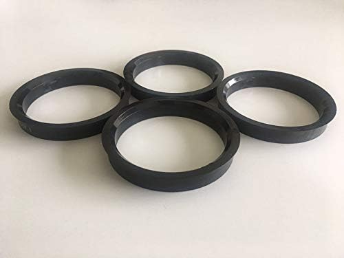 4 бр. Черни полиуглеродные пръстени от 74 мм (колелце) до 66,1 мм (Ступица)| Централно пръстен Hubcentric от 66,1 мм до 74 мм за много Nissan