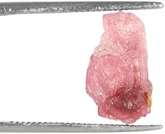 GEMHUB Рядко Суров Бразилски Розов Турмалин Необработен Лечебен Кристал 3,40 карата Насипен Скъпоценен Камък, Сертифициран EGL