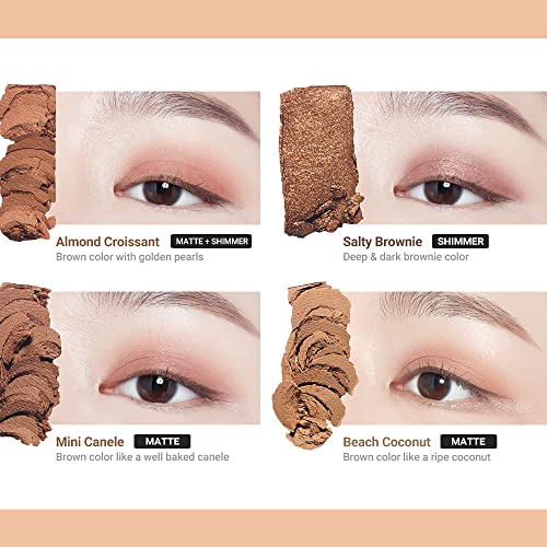 ETUDE Play Color Eyes Bakehouse (21AD) | 10 Топли Кафяви Устойчиви цветове с мека текстура за мрачна начин | Корейски грим