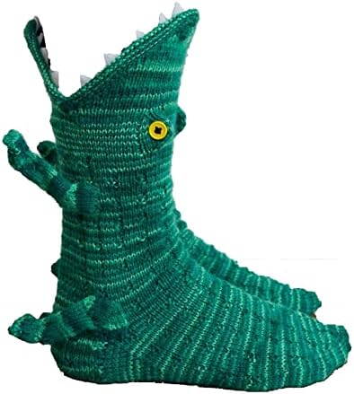 UAURORAO, Сладки терлици с Животни за Жени И Мъже, на Новост, Чорапи под формата на Крокодил от Акула, Зимни Чорапи за