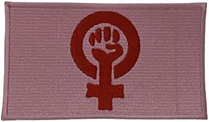 Общи нашивка с политически флага, Бродирана Емблема на феминистки Желязо на нашивке (лилаво)
