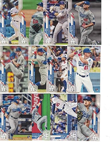 Лос Анджелис Доджърс / Пълен набор от бейзболен отбор Topps Dodgers 2020! (29 Картички) от серия 1 и 2! Гавин Апартамент!