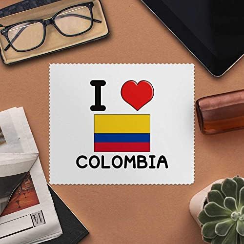 Azeeda 2 x Кърпички за почистване на лещи и очила от микрофибър I Love Colombia (LC00017284)