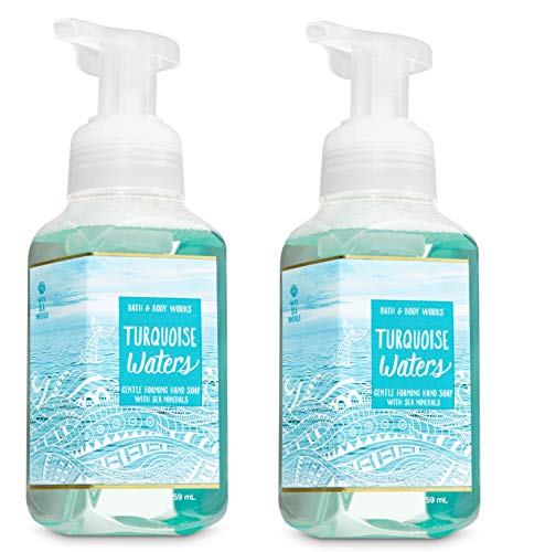 Нежно пенящееся сапун за ръце Bath & Body Works с тюркоазена вода (2 опаковки)