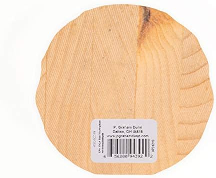 Sp Греъм Дън Весел Венец Червен и Зелен 3,5 х 3,25 см от Борова дървесина Празнична Табела във формата на Плотове