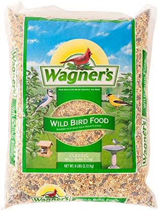 Храна за дивите птици Wagner's 52003 Classic Blend, 6-фунтовый пакет и храна за дивите птици 13008 Deluxe, 10-фунтовый пакет