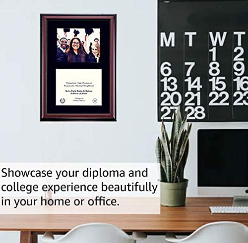 OCM DiplomaDisplay Традиционната рамка на Университета на Илинойс в Урбана-Шампейн UIUC | 8-1 /2 x 11 Дипломни сертификати | Тъмно