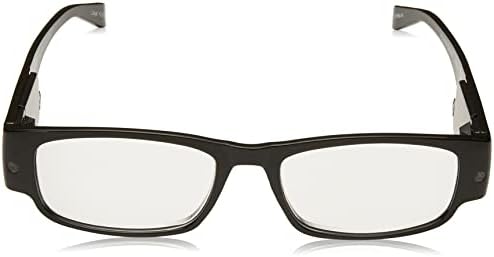 Foster Grant Мъжки слънчеви очила за четене Lloyd Lightspecs със задно осветление, Черно /Фолио, 59 мм, САЩ