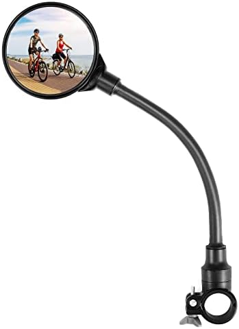kemimoto Велосипедни Огледала Огледало за Скутер Огледало на Волана Огледало на 360 ° с Регулируема Закопчалка на Волана