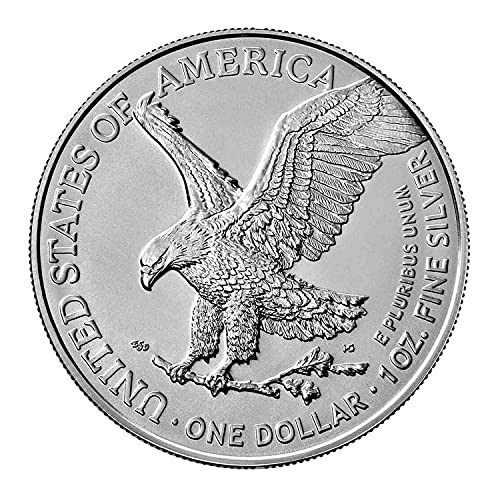 2022 Американски Сребърен Орел - ТИП 2 за 1 долар Диамант, Без да се прибягва
