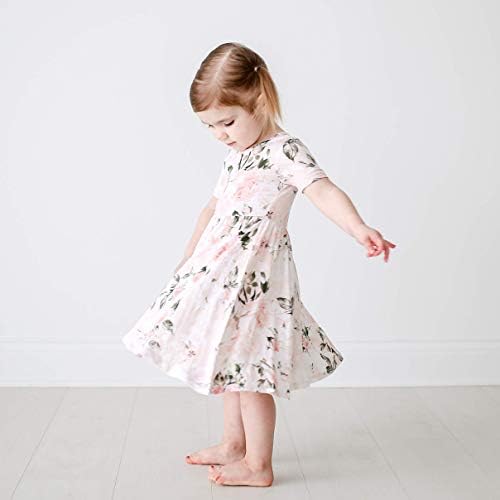 Шикозни Рокли Фъстъчено цветове За Малки момичета - Детски Дрехи от Мека Вискоза от Бамбук - Идеалното Детско Лятно рокля