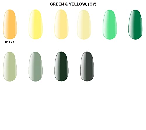 Гел-лак за нокти Kodi Professional серията GREEN & YELLOW Цветен 8 мл (0,27 течни унции) Гелевое покритие за ноктите LED/UV