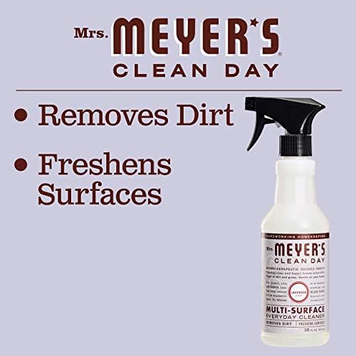 Флакон за ежедневно почистване на Mrs. Meyer's Clean Day с няколко повърхности, аромат на лавандула, 16 течни унции (опаковка от 1)